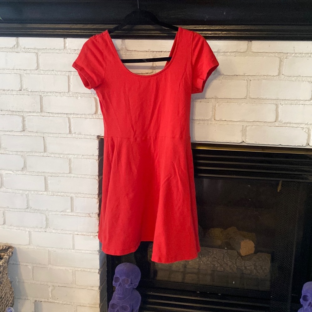3/$18 Red skater dress forever21